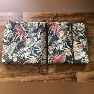 Outdoor Patio Cushion Vintage Double Sided 44 X 22 X 3” Floral Flowers Stripes